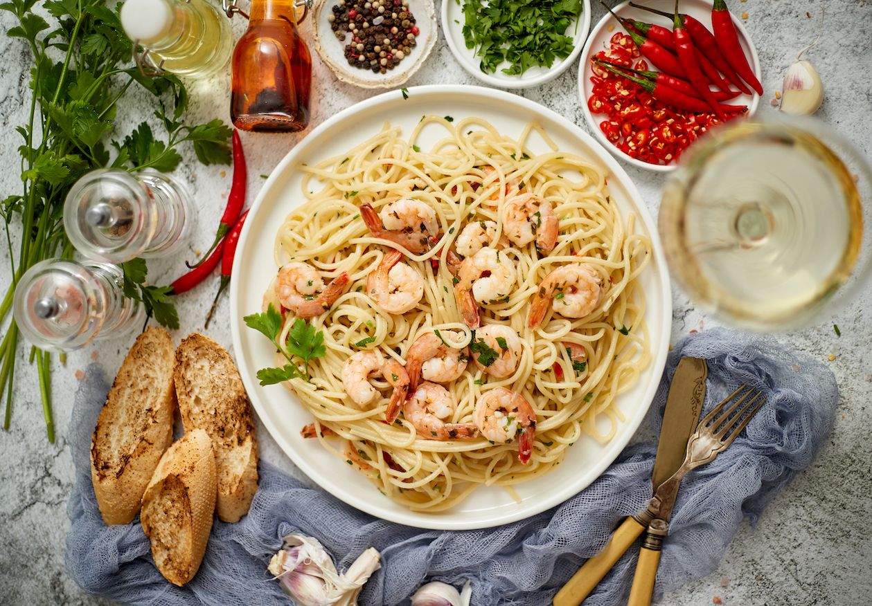 prawns and pasta 