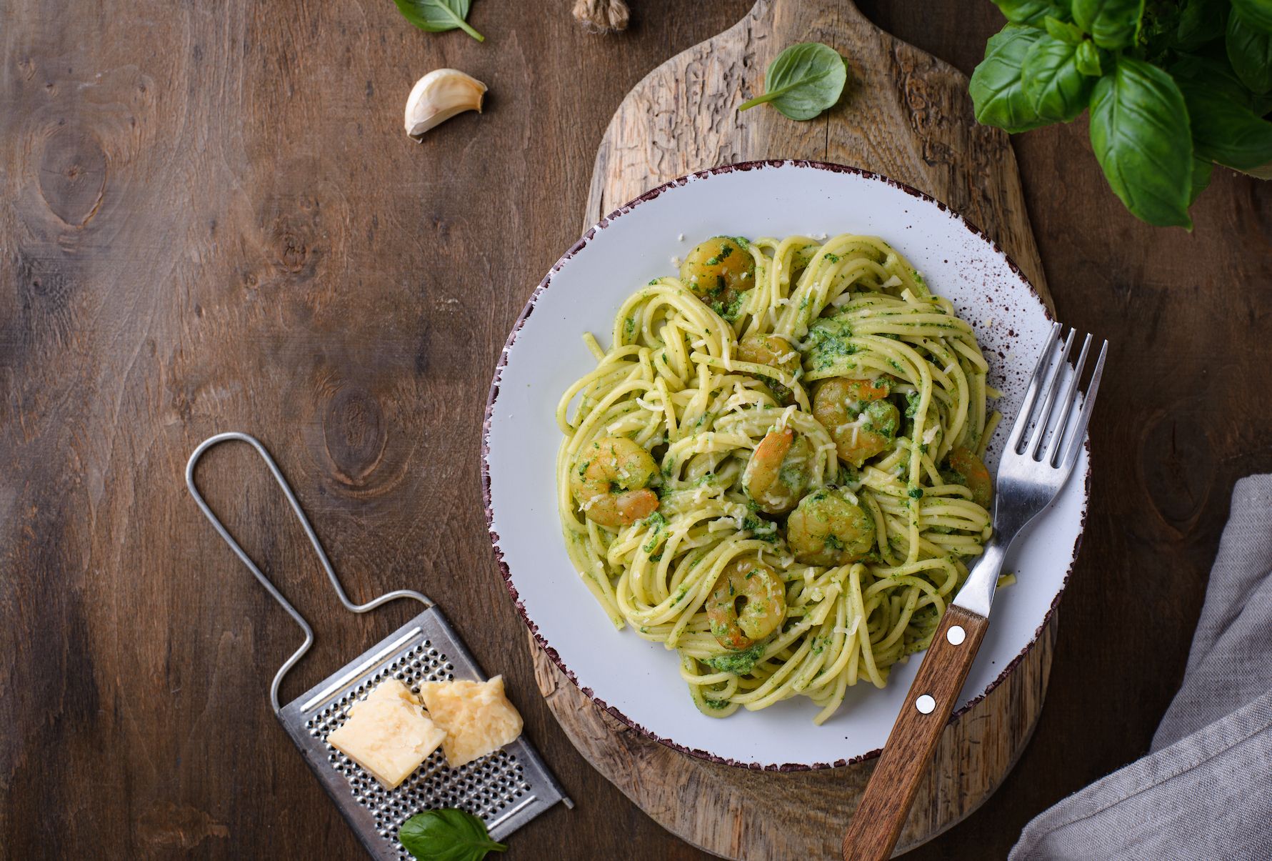 premium prawns and pasta 